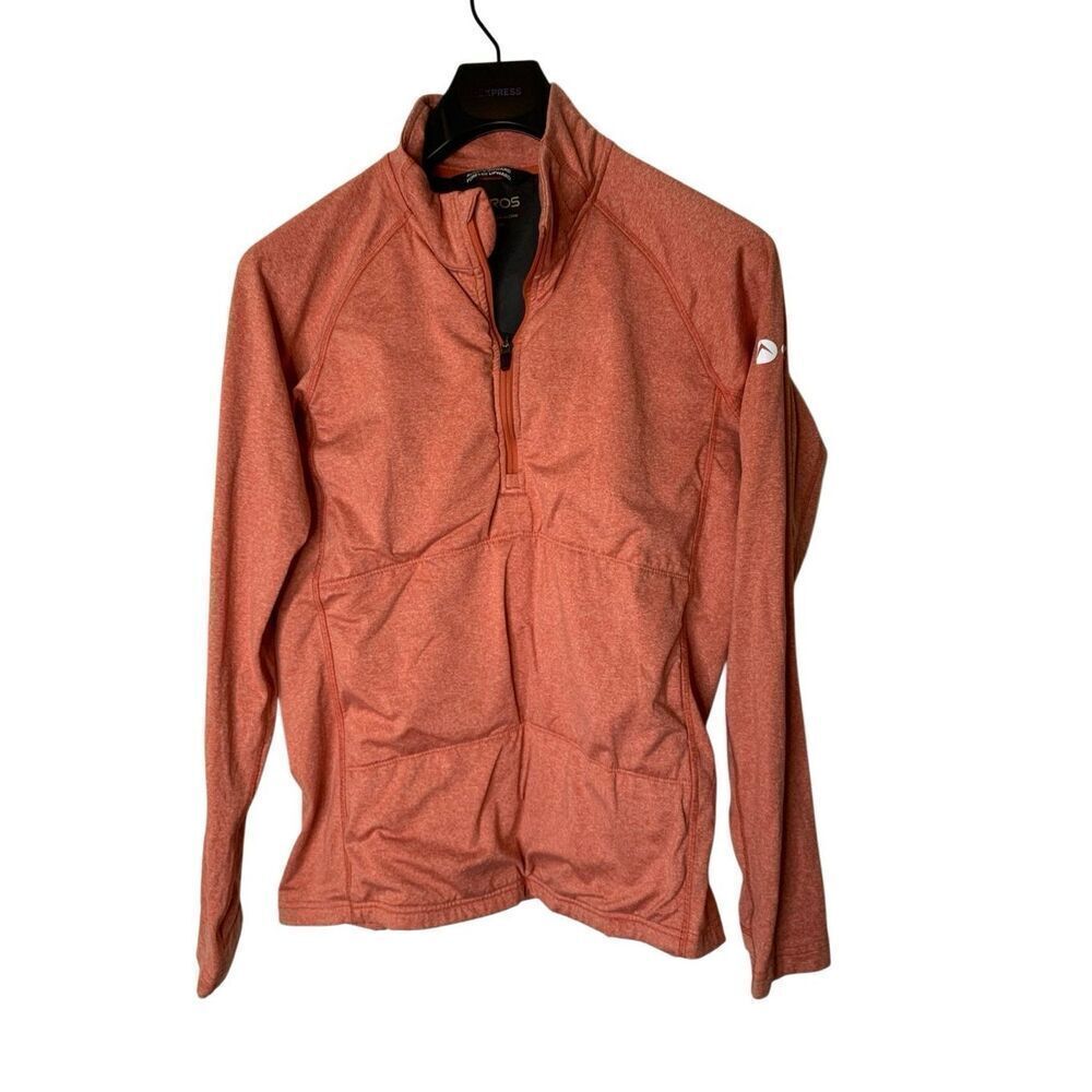 Oros Heather Orange Explorer Pull Over Insulated Long Sleeve Zip men's medium